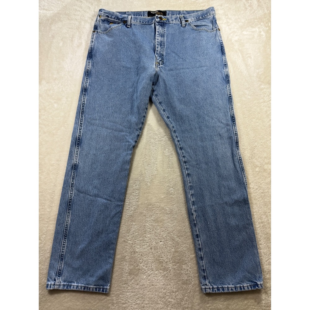 Wrangler Mens George Strait Cowboy Cut Blue Jeans 40x34 Meas: 40x32.5